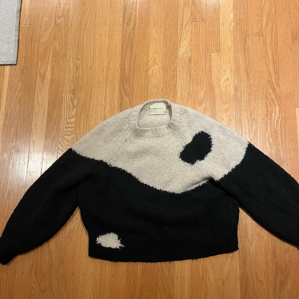 Paloma Wool Colorblock Sweater - Black and Cream